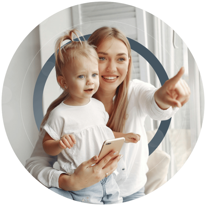 Mother and child after neurofeedback training
